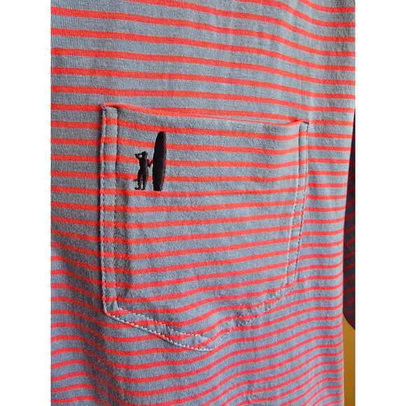 Johnnie-O hanging out striped mens polo size large 100% cotton - Picture 2 of 9
